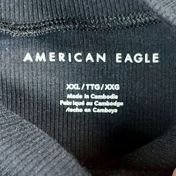 American Eagle Long Sleeve Mock Neck Tee Shirt XXL - Picture 8 of 11